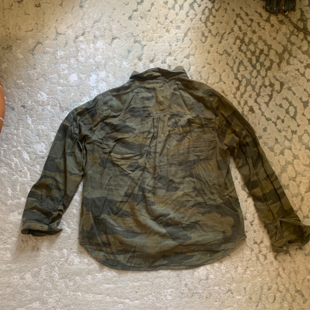 Splendid - Army Camouflage Pattern Button Down Sh… - image 4